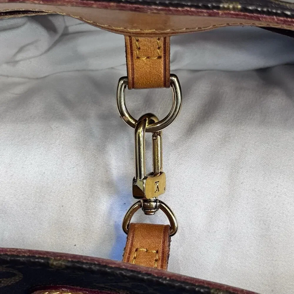 Vtg Louis Vuitton Wilshire PM Monogram Canvas Tote Bag Brown Y2K Preowned - Picture 10 of 16